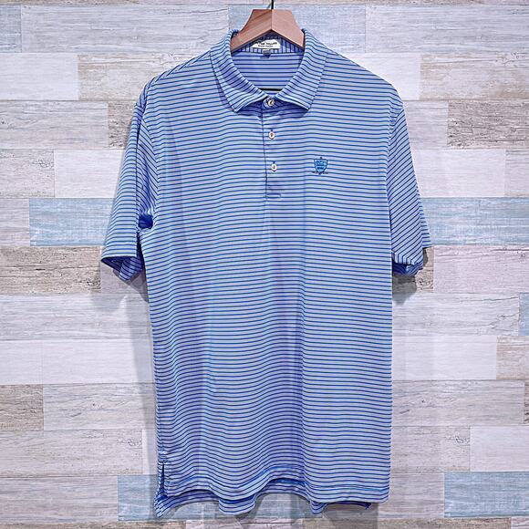 PETER MILLAR Summer Comfort Stripe Polo Chattanooga Golf Country Club Mens Large - Picture 1 of 7